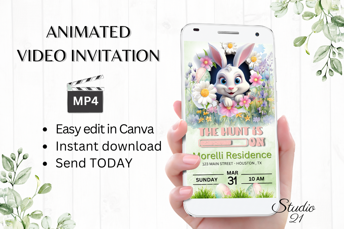 Digital Easter Egg Hunt Invitation