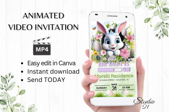 Electronic Easter Egg Hunt Invite