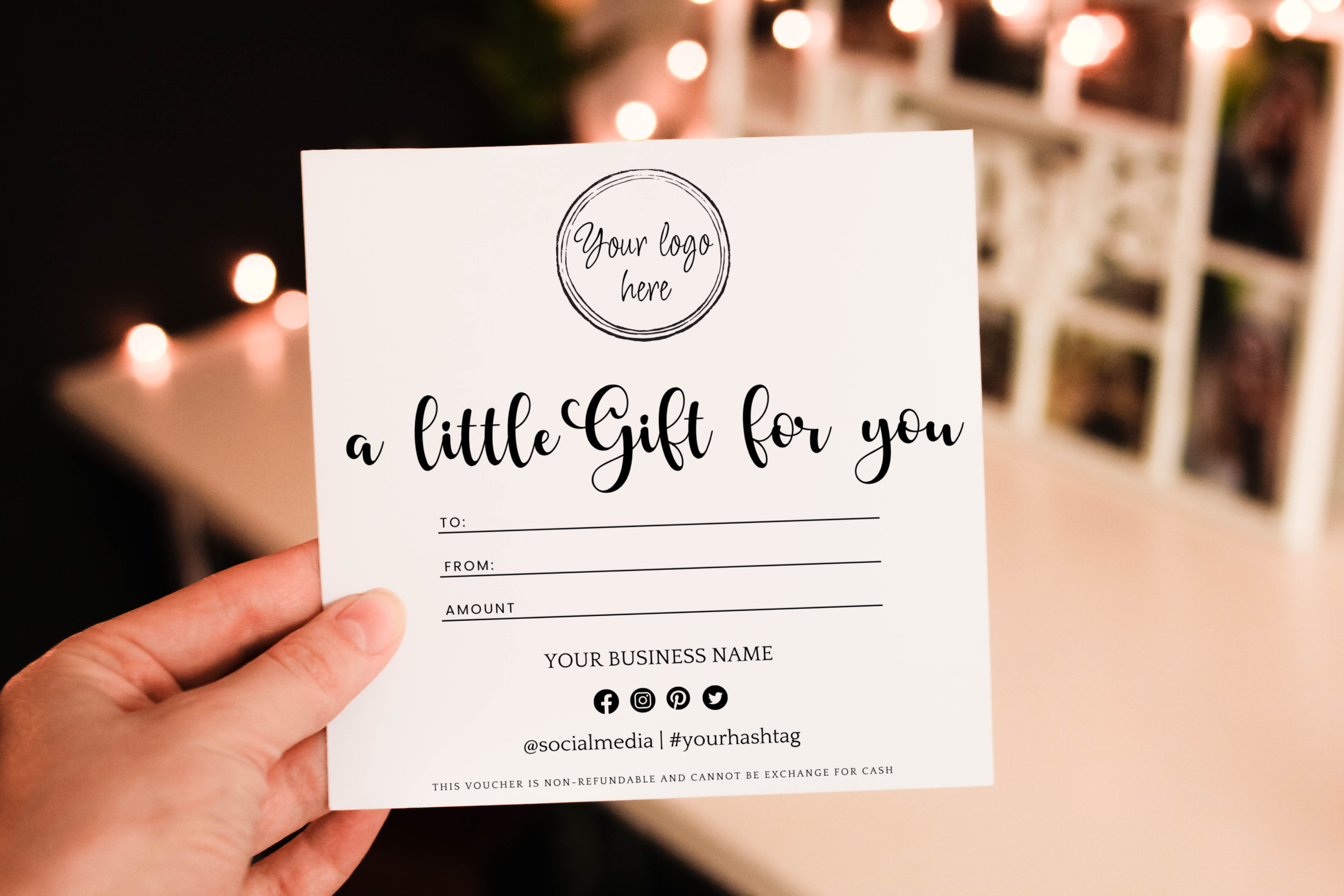 Modern Editable Printable Gift Voucher