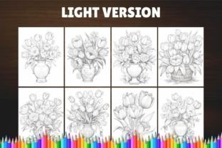 Tulip Flowers Coloring Book Graphic by Artful Prints · Creative Fabrica
