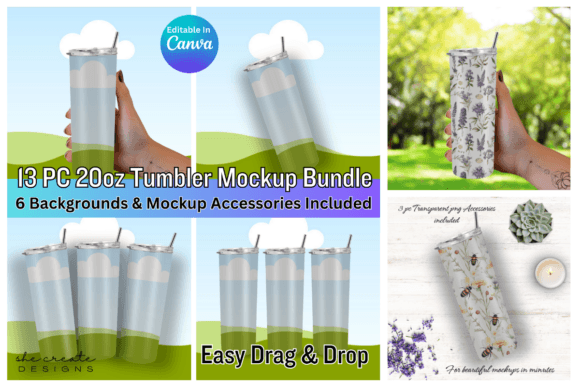 13 PC 20oz Tumbler Mockup Bundle