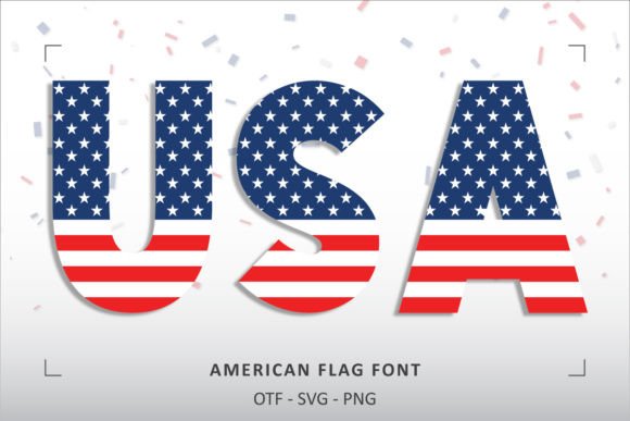 American Flag Font - Preview 1