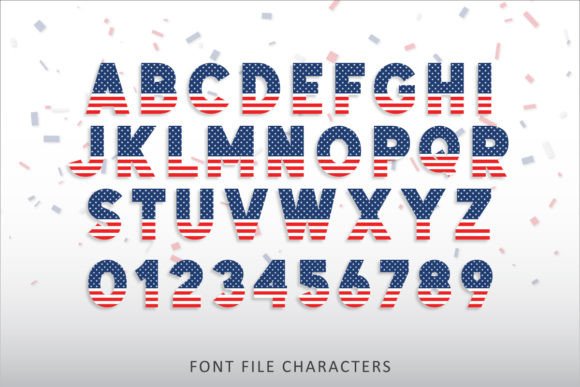 American Flag Font - Preview 2