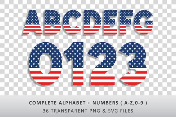 American Flag Font - Preview 3