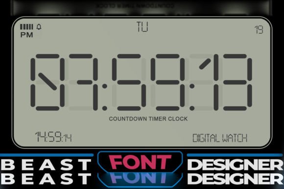 Digital Watch Font - Preview 2