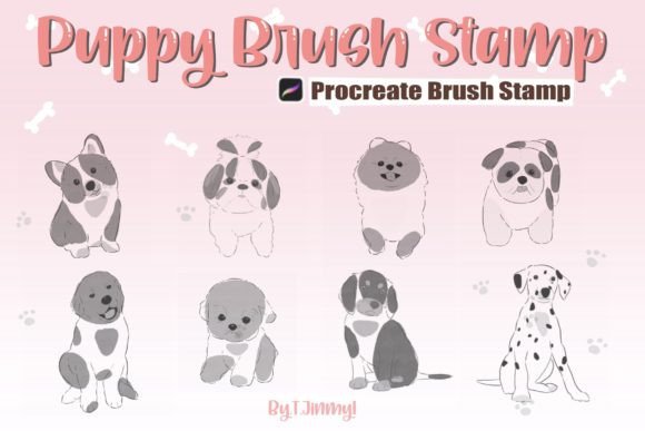 Puppy Brush Stamp