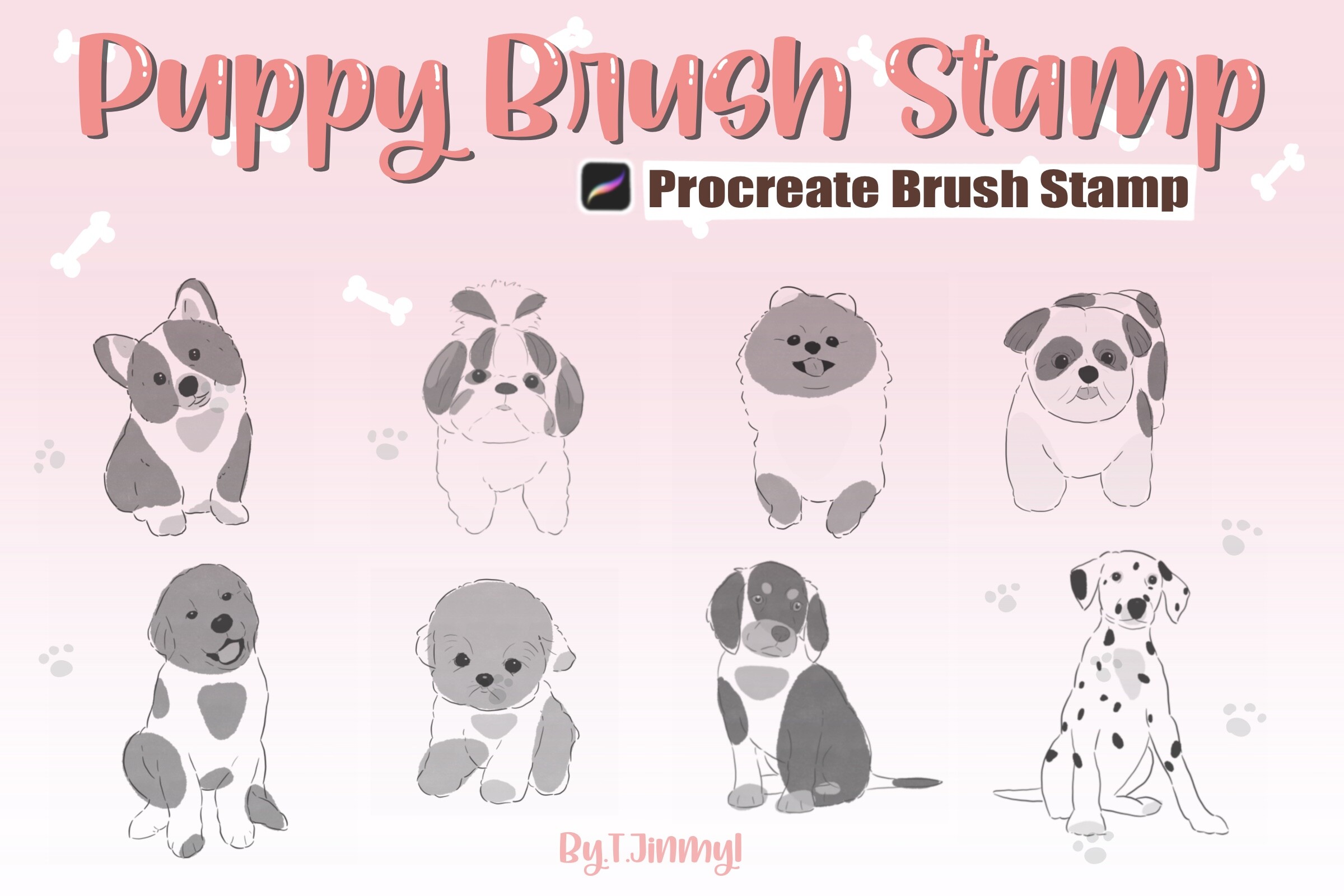 Puppy Brush Stamp