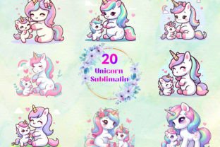 Unicorn Sublimation Clipart Bundle Graphic by DegitalxDesign · Creative ...
