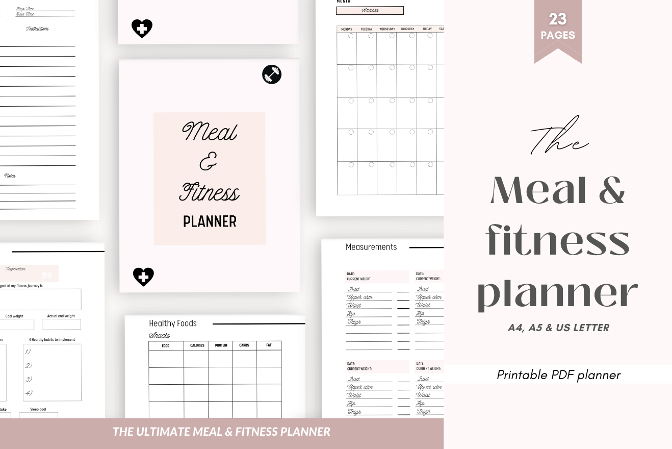 Health and Fitness Planner Printable