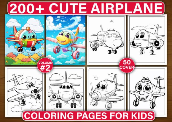 200+ Cute Airplane Coloring Pages Vol-2