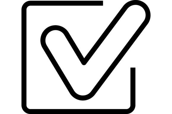 Box Check Mark Line Icon. Tick, Assessme