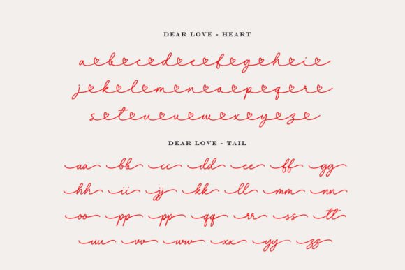 Dear Love Font - Preview 1