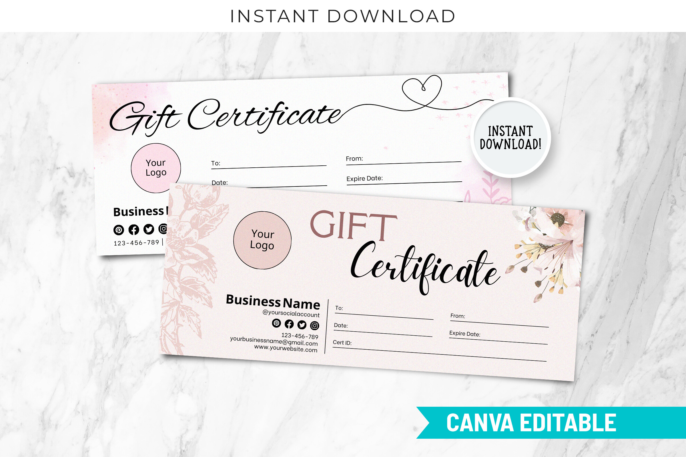 Editable Printable Gift Certificate
