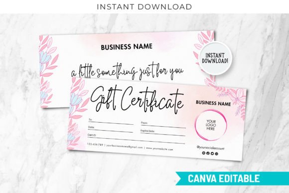 Editable Printable Gift Certificates