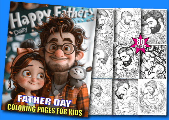 Father's Day Coloring Book for Kids V-1