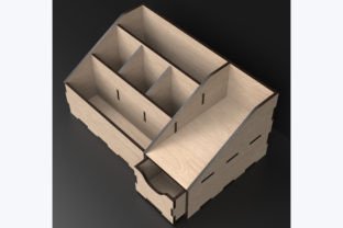Laser Cut Desk Organizer Svg Files · Creative Fabrica