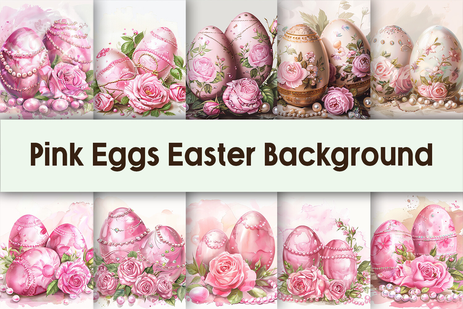 Pink Eggs Easter Background Graphic by Pamilah · Creative Fabrica