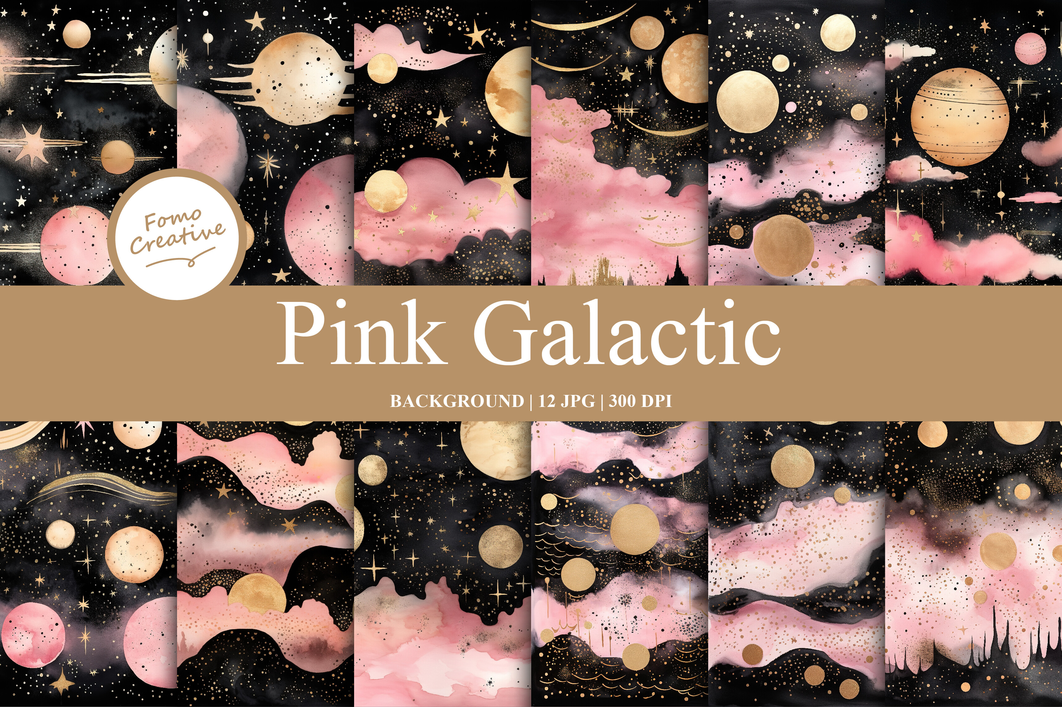 Galactic Pink Color Pink Galactic Backgrounds Graphic by Fomo Creative · Creative Fabrica