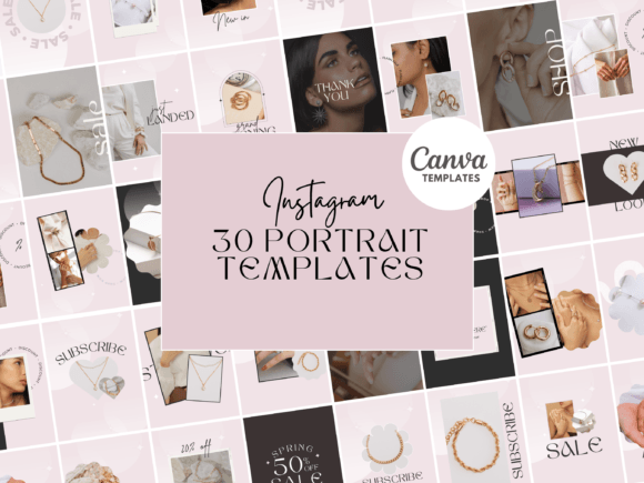 Pink Glitter Instagram Template Designs Graphics