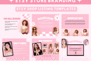 Pink Retro Etsy Shop Banners Graphic by Ali's SVG Shop · Creative Fabrica