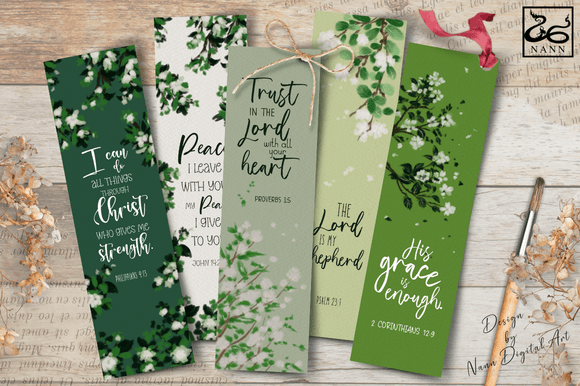 Printable Bible Verse Bookmarks Set #344