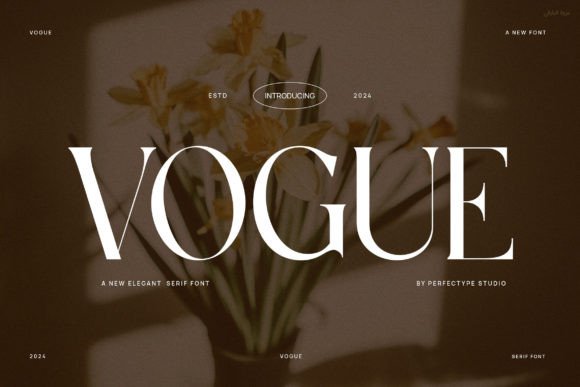Vogue fashion serif font preview