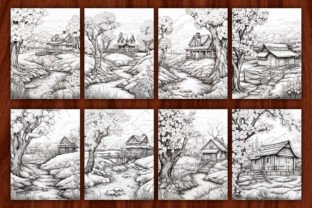200+ Spring Scenes Coloring Pages Graphic by Asma Store · Creative Fabrica