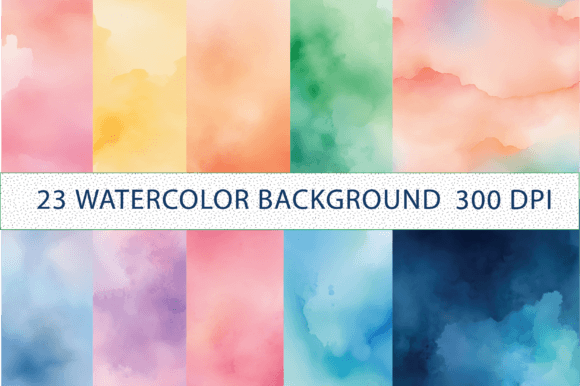 Dreamy Watercolor Background Bundle Grafik Hintegründe Von Swan Dreams