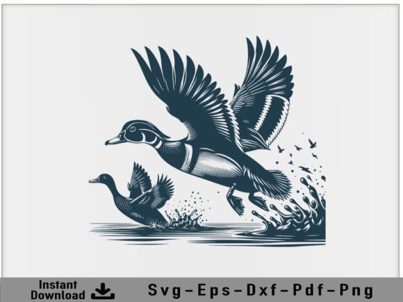 Duck Hunting Svg Vector Silhouette File
