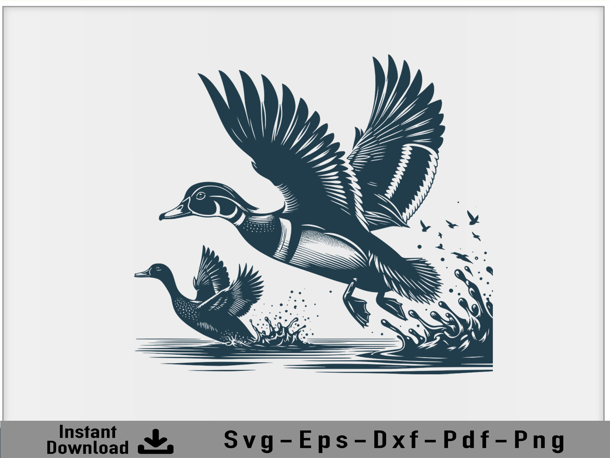 Duck Hunting Svg Vector Silhouette File