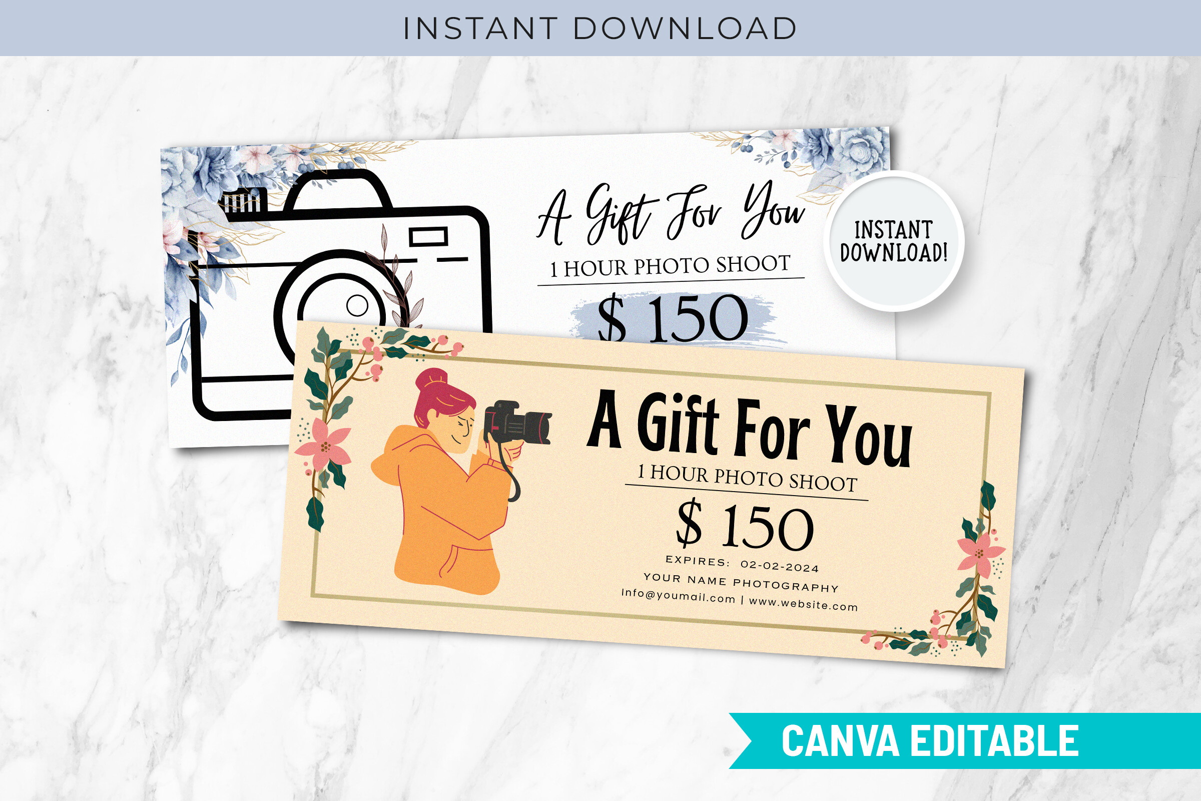 Editable Printable Photography Gift