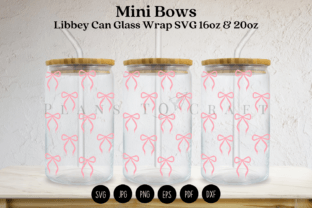 Mini Bows Libbey Glass Can Wrap SVG Graphic by planstocraft · Creative ...