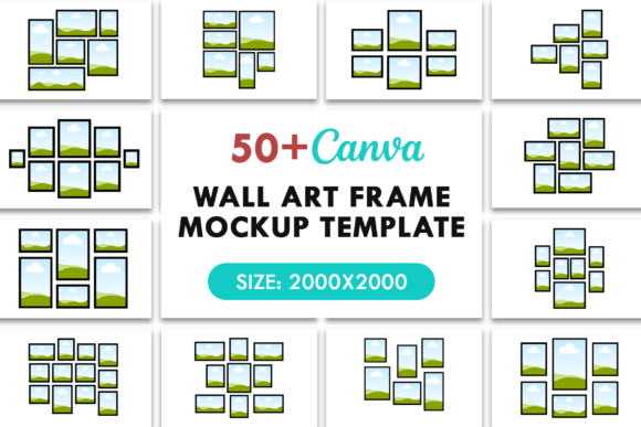 50+ Canva Wall Art Frame Mockup Template