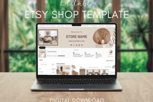 Boho Etsy Shop Branding Templates Canva Graphic by NdkMode · Creative ...