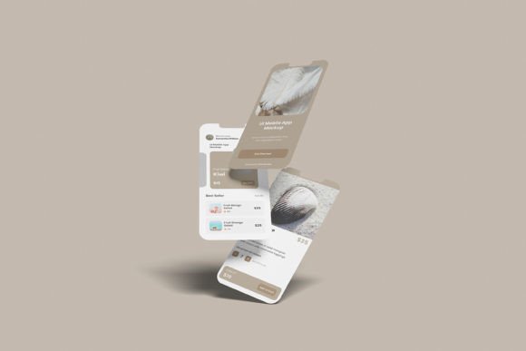 Floating UI Screen Mockup Graphic by My Code Std · Creative Fabrica