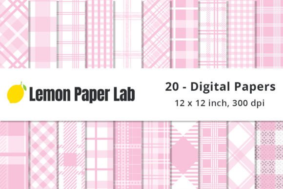 Light Pink and White Plaid Backgrounds