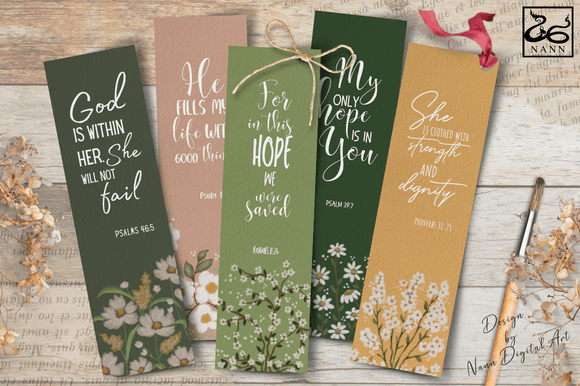 Printable Bible Verse Bookmarks Set #355