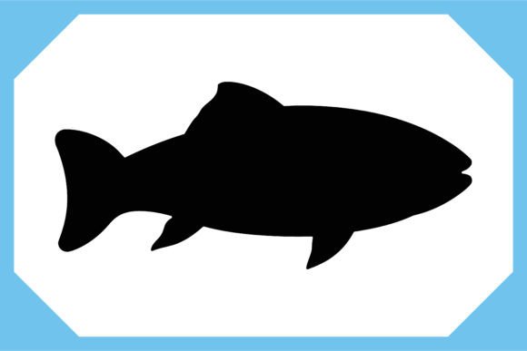 Trout Fish Silhouette Grafik Druckbare Illustrationen Von maream6446bd
