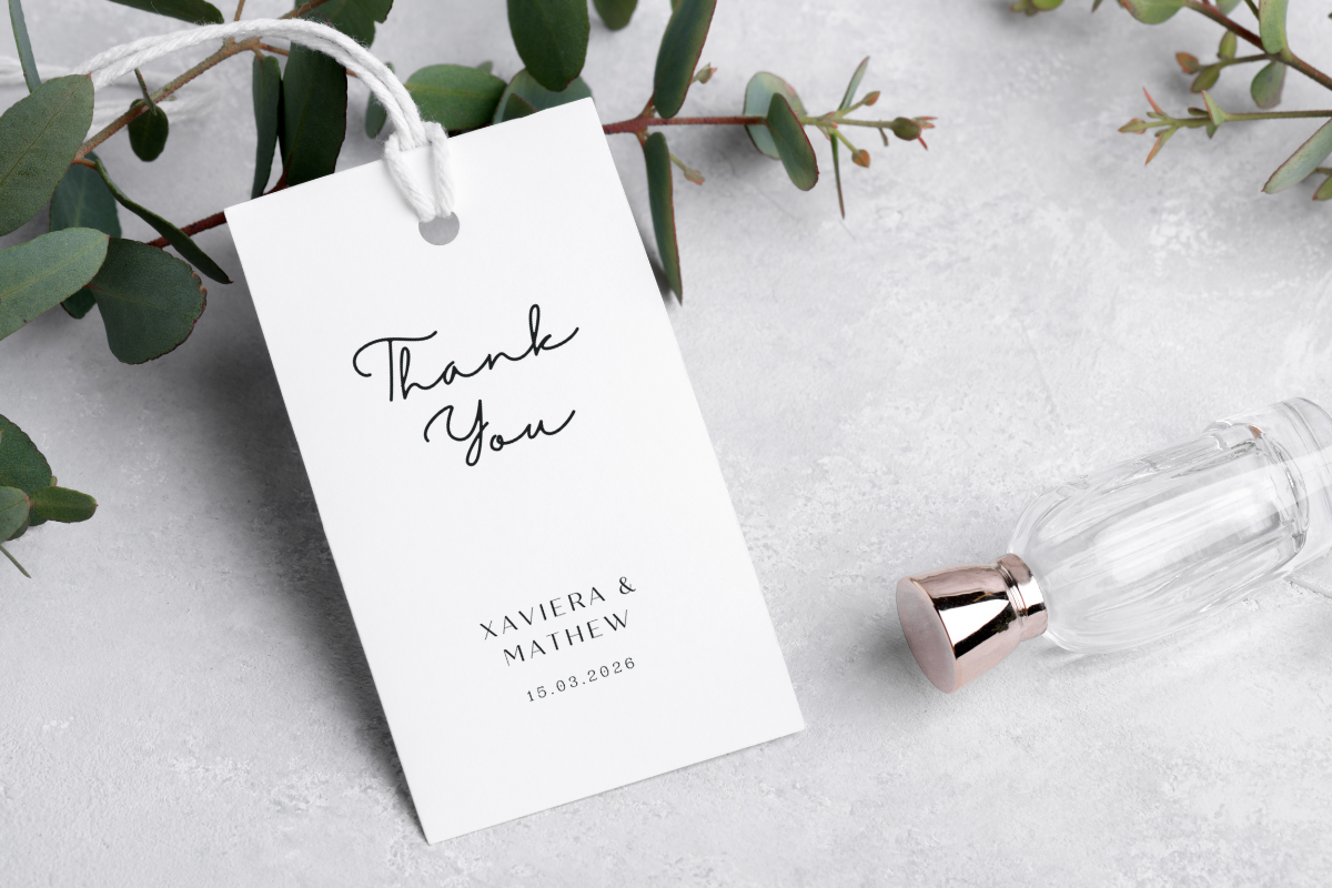 Wedding Favors Thank You Tag Template