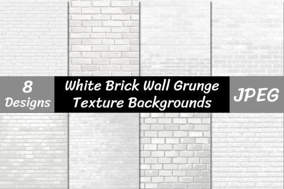 White Brick Wall Grunge Textures