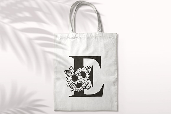Bertha Flower Monogram Font PNG with transparent background - Preview 3