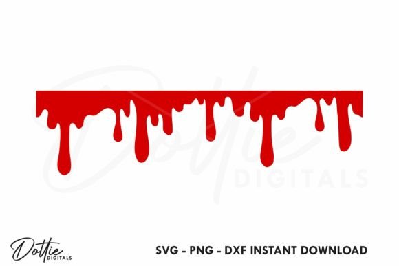 Blood Drip SVG PNG DXF Graphic Crafts By dottiedigitals