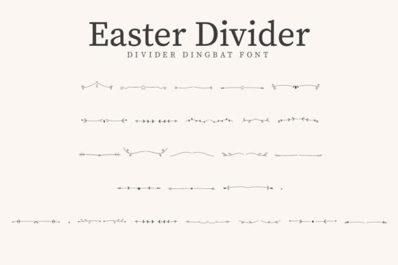 Preview of Easter Divider dingbat font