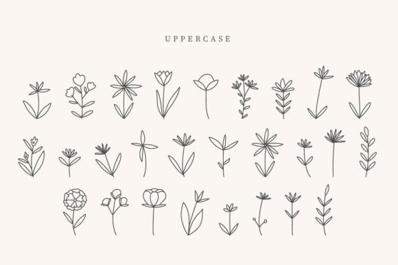 Easter Flower Font - Preview 1