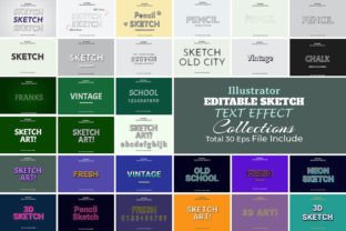 Editable Vector Sketch Text Effect Graphic by mristudio · Creative Fabrica