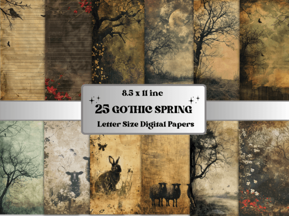 Gothic Spring Journal Digital Paper