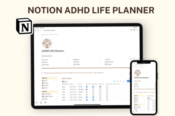 Notion Template Adhd Career Template Graphic Graphic Templates By ThePlannersDelight