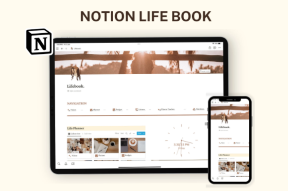 Notion Template, Notion Life Planner Graphic by ThePlannersDelight ...