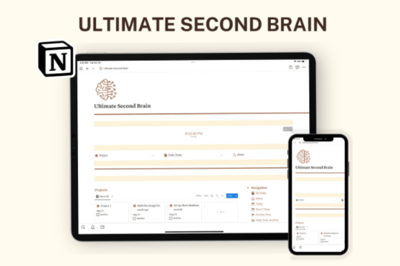 Notion Ultimate Second Brain Business template