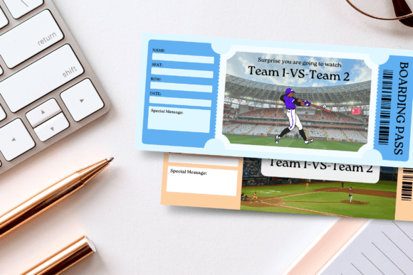 Printable Baseball Game Ticket Gift